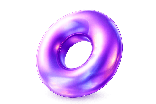 Metallic Purple Donut